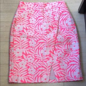 J Crew vibrant floral skirt
